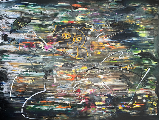 Flow of oil 73X92 cm